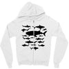 shark chart light blue t shirt Zipper Hoodie
