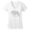 elephant filled5 cool Women's V-Neck T-Shirt