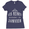 les reines naissent en janvier Ladies Fitted T-Shirt