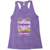 i am a february women Racerback Tank