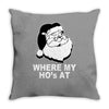 santa claus where my house at Throw Pillow