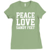 peace. love. sandy feet. Ladies Fitted T-Shirt
