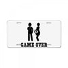 game over  funny pregnancy License Plate
