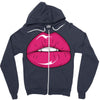 lips shiny Zipper Hoodie