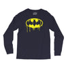 batman dying bleeding logo Long Sleeve Shirts
