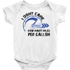 I Don't Care How Many Miles Per Gallon Baby Onesie