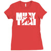 muay thai mma gym sport gym train Ladies Fitted T-Shirt