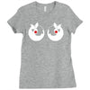 rude christmas pudding Ladies Fitted T-Shirt