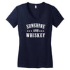 sunshine &amp; whiskey Women's V-Neck T-Shirt