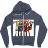 star spangled hammered Zipper Hoodie
