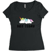 Unicorn Says Not Today Women's Triblend Scoop T-shirt
