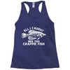all i caught was this crappie fish Racerback Tank