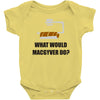 what would macgyver do tshirt funny 80s tv show tee dean richard ander Baby Onesie