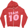 team 10 light pink Zipper Hoodie