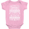 Real Kings Are Born On December 1 Baby Onesie