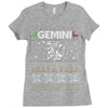 santa gemini christmas ugly t shirts Ladies Fitted T-Shirt