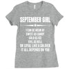 Super September Girl Ladies Fitted T-Shirt
