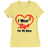 niece i wear a red heart ribbon Ladies Fitted T-Shirt