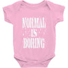 normal is boring tie dye Baby Onesie