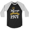 kings are born in 1971 3/4 Sleeve Shirt