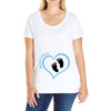 Custom baby boy name maternity design Ladies Curvy T-Shirt