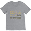 coffee then motorcycles V-Neck Tee