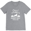 chill hungry wolf V-Neck Tee