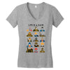 life is a game Women's V-Neck T-Shirt