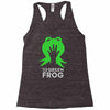 the green frog Racerback Tank