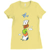 mid air disintegrated Ladies Fitted T-Shirt
