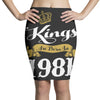 kings are born in 1981 Pencil Skirts