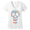 loco coco skul Women's V-Neck T-Shirt