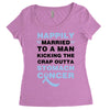 happily married to a man kicking the crap outta stomach cancer Women's Triblend Scoop T-shirt