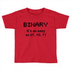 binary Toddler T-shirt