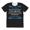 Dear Daddy, Thanks for Being my Dad Baby Boy Letter to Father All Over Women's T-shirt