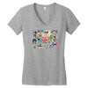 rude funny cotton dick of the world, ideal gift, birthday present Women's V-Neck T-Shirt