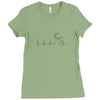 hunting heartbeat Ladies Fitted T-Shirt