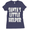 santa's little helper Ladies Fitted T-Shirt