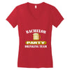 bachelor party drinking team wedding groomsmen bridal funny Women's V-Neck T-Shirt