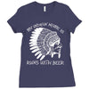 my indian name is runs with beer Ladies Fitted T-Shirt
