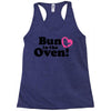 Bun in the Oven with Heart Baby Girl Racerback Tank