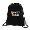 otter coffee Drawstring Bags