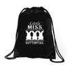 little miss cottontail cute bunny easter Drawstring Bags