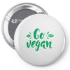 go vegan Pin-back button