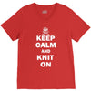 keep calm and knit on V-Neck Tee