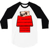 snoopy parody pug w 3/4 Sleeve Shirt
