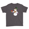 smiling snowman holding out christmas Youth Tee