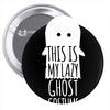 this is my lazy ghost costume Pin-back button
