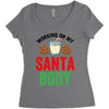 working on my santa body Women's Triblend Scoop T-shirt