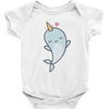 cute kawaii narwhals are cute Baby Bodysuit
